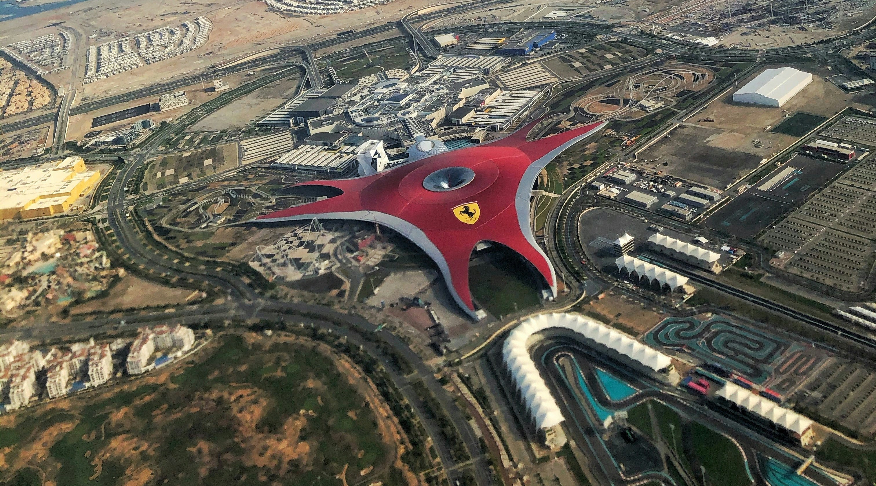 Ferrari World Abu Dhabi theme park on Yas Island, home to the world's fastest roller coaster Formula Rossa